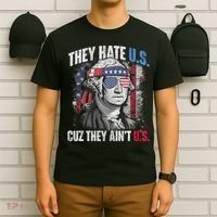 They Hate Us Cuz They AinT Us Usa American Flag 4th Of July T-Shirt thumb 6