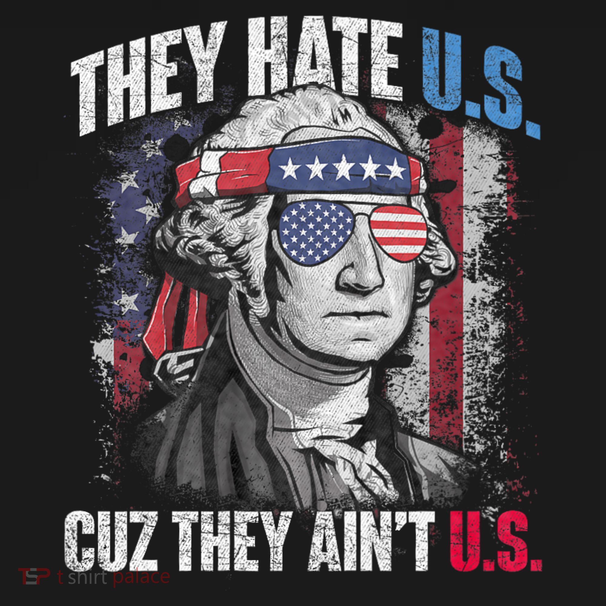 They Hate Us Cuz They AinT Us Usa American Flag 4th Of July Ornament
