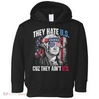 They Hate Us Cuz They AinT Us Usa American Flag 4th Of July Toddler Hoodie thumb 0