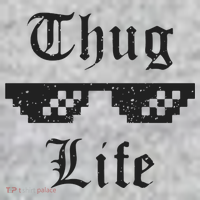 Thug Life Retro Glasses Meme The Baniff Cuffed Pom Beanie thumb 2