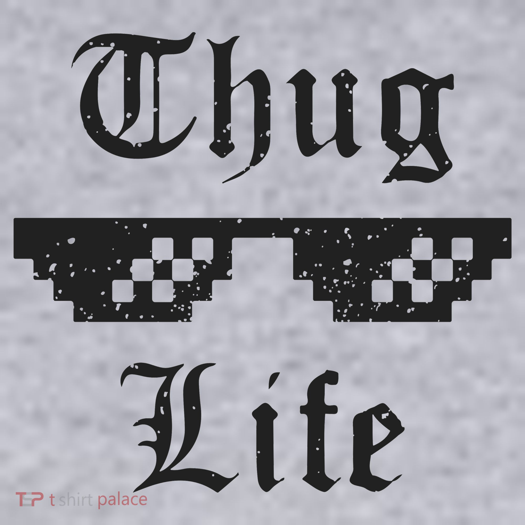 Thug Life Retro Glasses Meme Women's Racerback Cropped Tank
