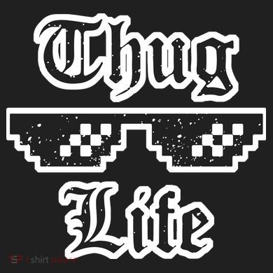 Thug Life Retro Glasses Meme Comfort Colors Heavyweight Long Sleeve T-Shirt