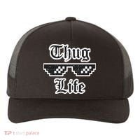 Thug Life Retro Glasses Meme Yupoong Adult 5-Panel Trucker Hat thumb 0