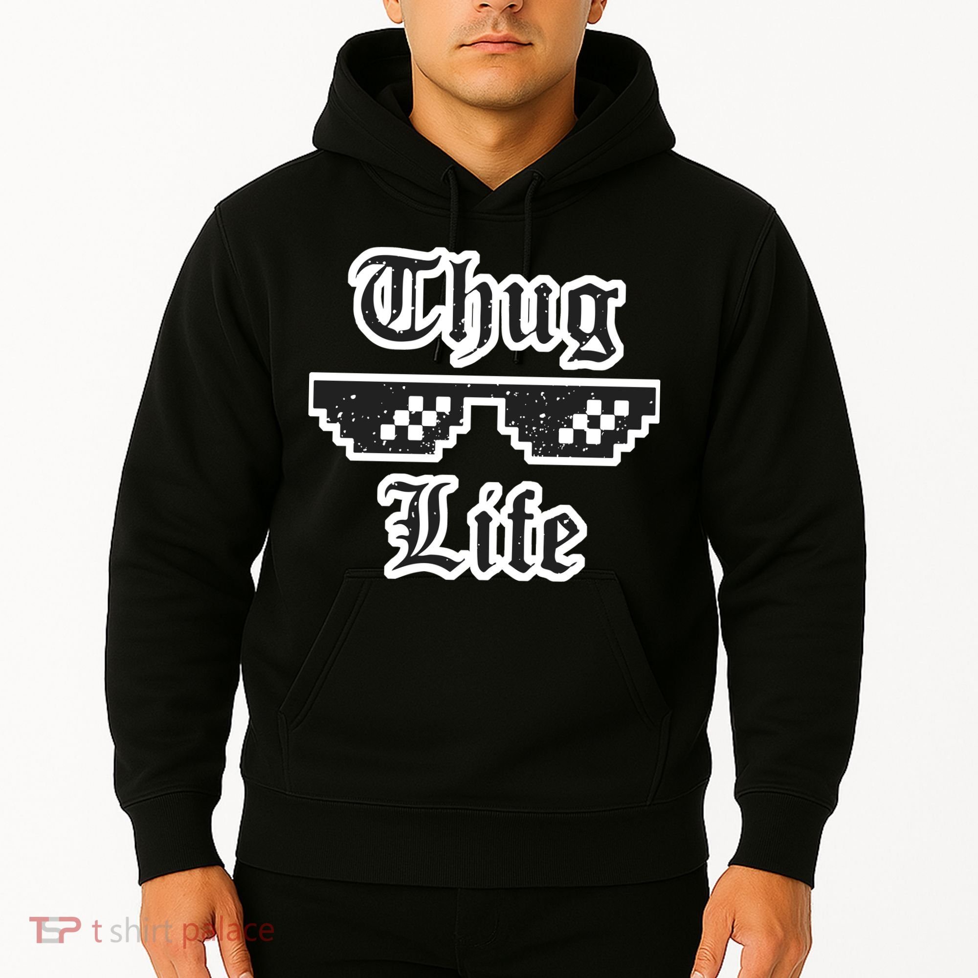 Thug Life Retro Glasses Meme Hoodie