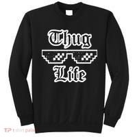 Thug Life Retro Glasses Meme Sweatshirt thumb 0