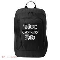 Thug Life Retro Glasses Meme City Backpack thumb 0