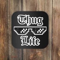 Thug Life Retro Glasses Meme Coaster thumb 0
