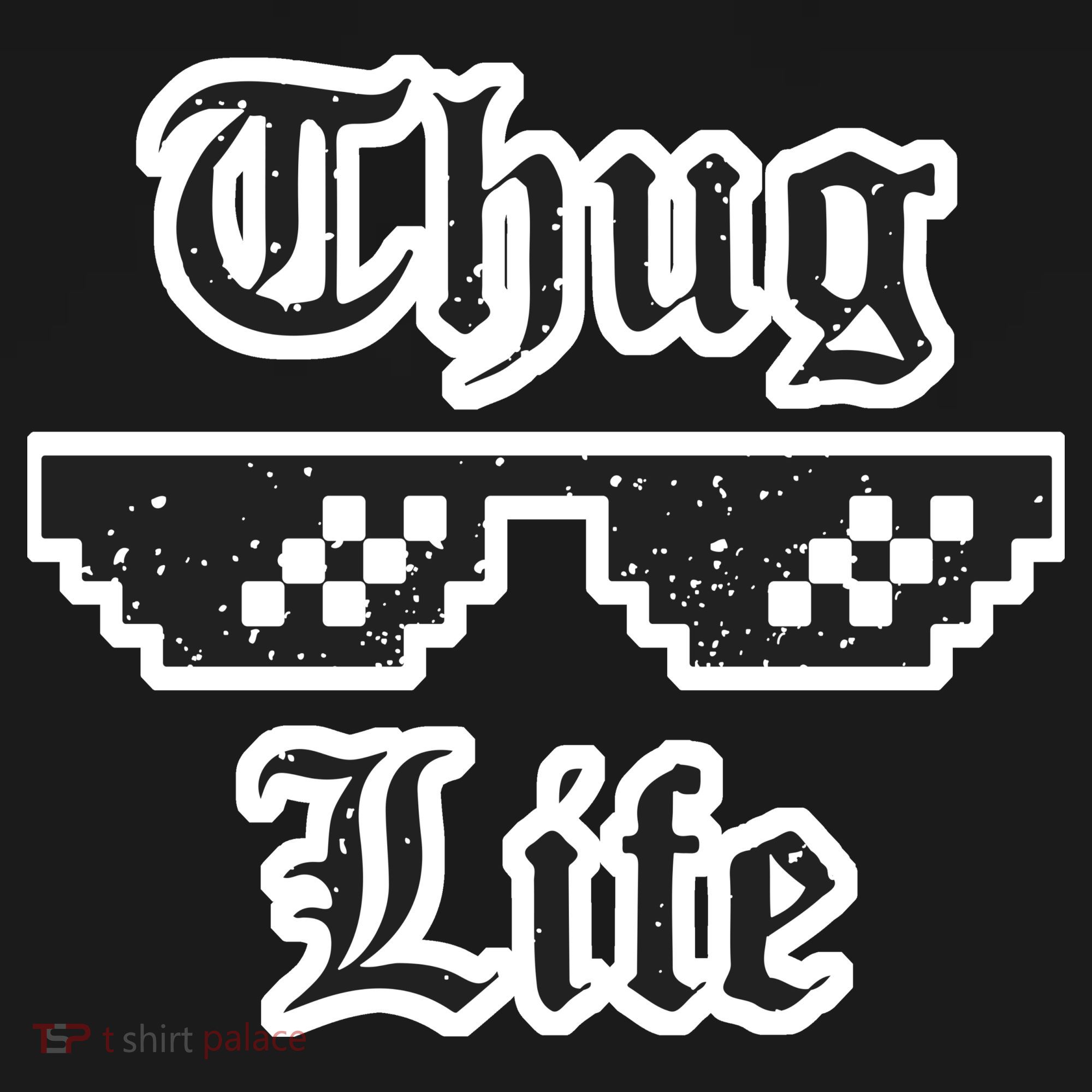 Thug Life Retro Glasses Meme Long Sleeve Pajama Set