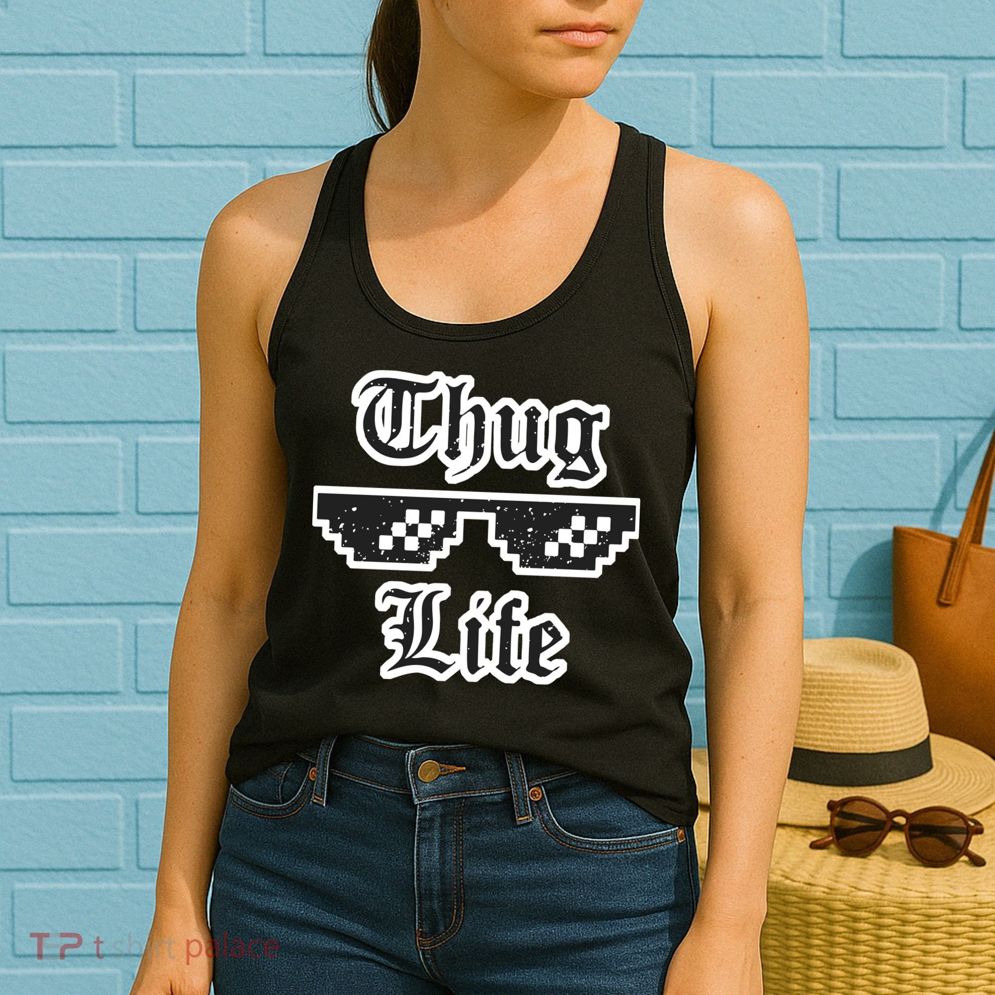 Thug Life Retro Glasses Meme Women's Tank Top