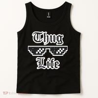 Thug Life Retro Glasses Meme Tank Top thumb 2