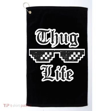 Thug Life Retro Glasses Meme Golf Towel