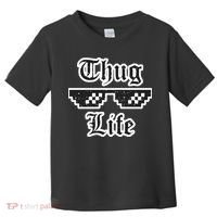 Thug Life Retro Glasses Meme Toddler T-Shirt thumb 0