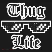 Thug Life Retro Glasses Meme Toddler T-Shirt thumb 4
