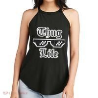 Thug Life Retro Glasses Meme Women's Perfect Tri Rocker Tank thumb 2