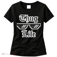 Thug Life Retro Glasses Meme Women's T-Shirt thumb 0