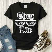 Thug Life Retro Glasses Meme Women's T-Shirt thumb 3