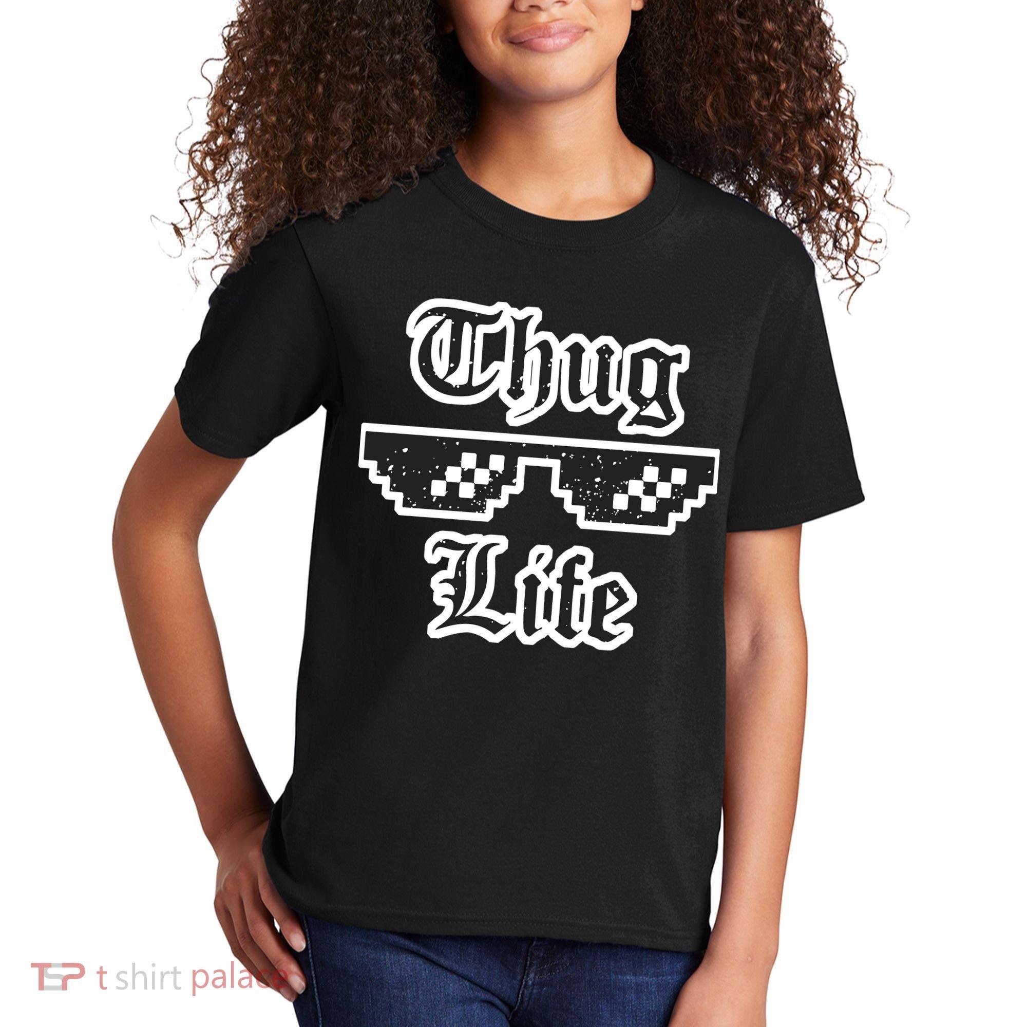 Thug Life Retro Glasses Meme Kids T-Shirt
