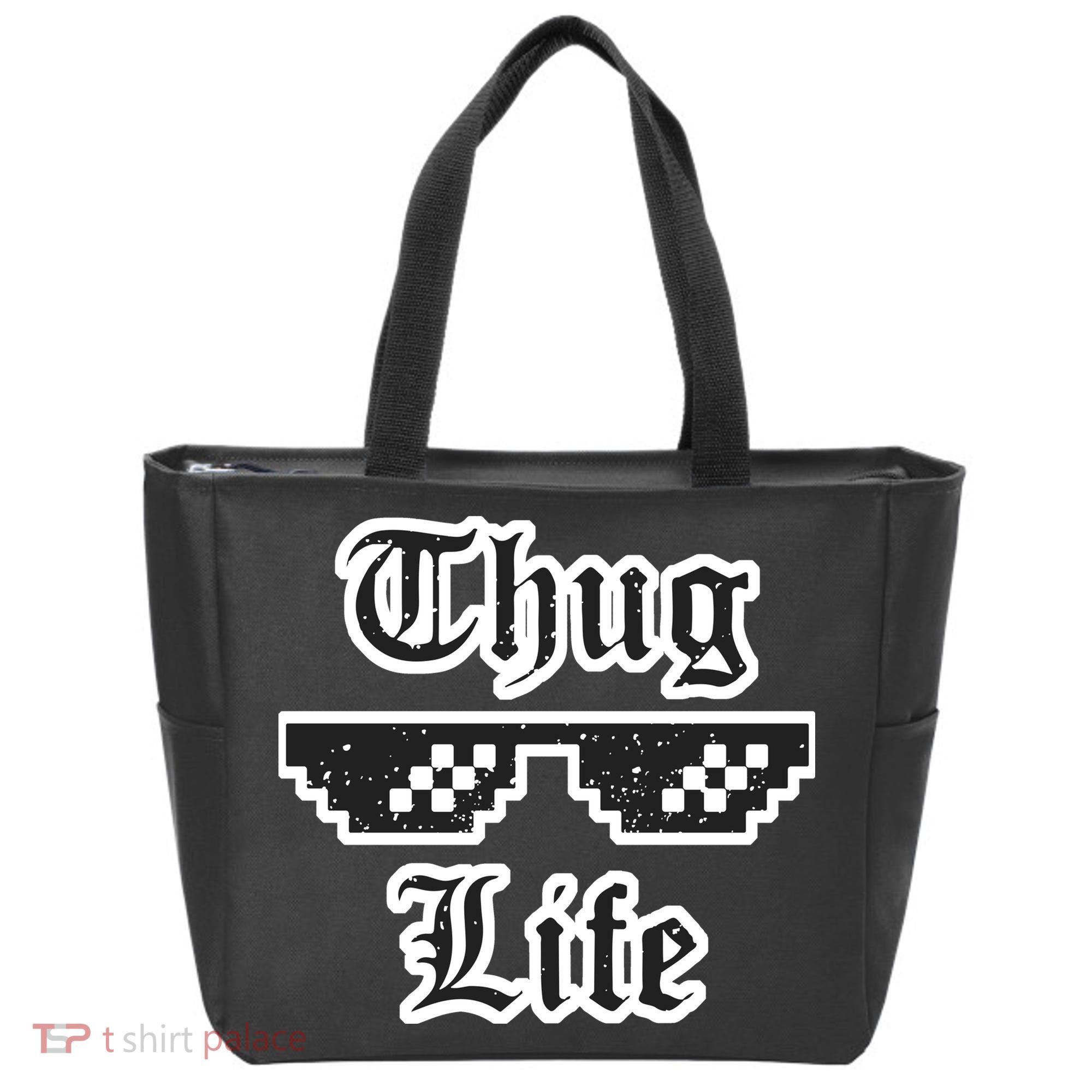 Thug Life Retro Glasses Meme Tote Bag
