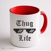 Thug Life Retro Glasses Meme Coffee Mug thumb 1