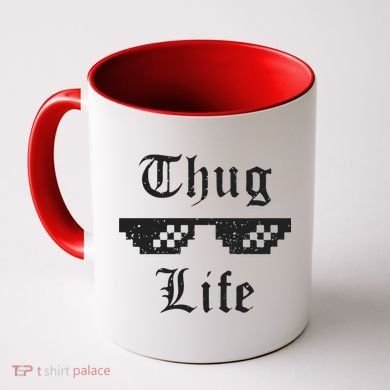 Thug Life Retro Glasses Meme Coffee Mug