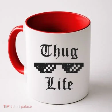 Thug Life Retro Glasses Meme Coffee Mug