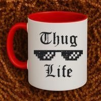 Thug Life Retro Glasses Meme Coffee Mug thumb 2
