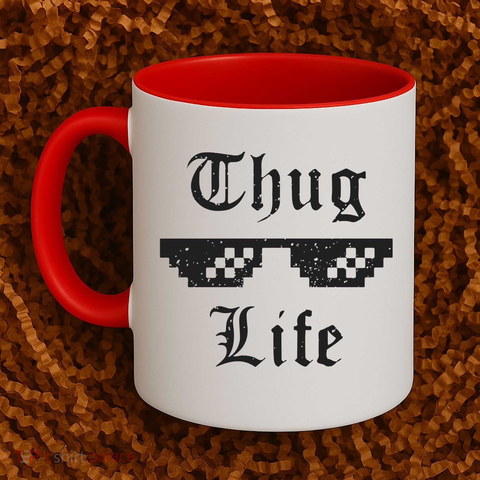 Thug Life Retro Glasses Meme Coffee Mug