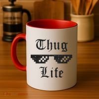 Thug Life Retro Glasses Meme Coffee Mug thumb 4