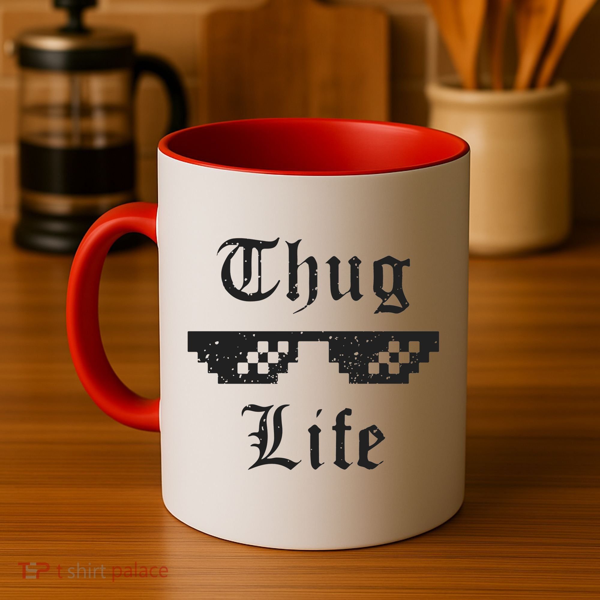 Thug Life Retro Glasses Meme Coffee Mug