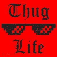 Thug Life Retro Glasses Meme Kids Colorblock Raglan Jersey thumb 2