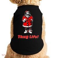 Thug Life Santa Claus Finger Christmas Doggie Tank thumb 0