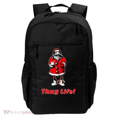 Thug Life Santa Claus Finger Christmas Backpack