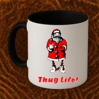 Thug Life Santa Claus Finger Christmas Coffee Mug thumb 2