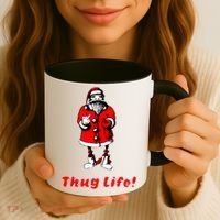 Thug Life Santa Claus Finger Christmas Coffee Mug thumb 3