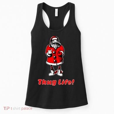 Thug Life Santa Claus Finger Christmas Women's Tank Top