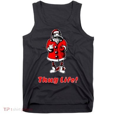 Thug Life Santa Claus Finger Christmas Tank Top