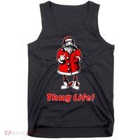 Thug Life Santa Claus Finger Christmas Tank Top thumb 0