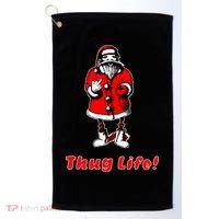Thug Life Santa Claus Finger Christmas Golf Towel thumb 0
