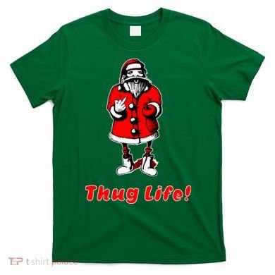 Thug Life Santa Claus Finger Christmas T-Shirt