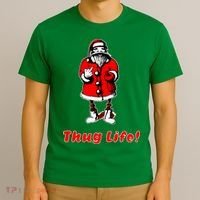 Thug Life Santa Claus Finger Christmas T-Shirt thumb 3