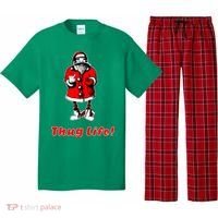 Thug Life Santa Claus Finger Christmas Pajama Set thumb 0