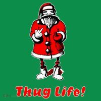 Thug Life Santa Claus Finger Christmas Mousepad thumb 1