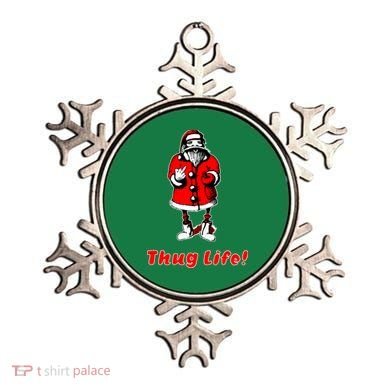 Thug Life Santa Claus Finger Christmas Ornament