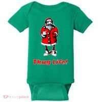 Thug Life Santa Claus Finger Christmas Baby Bodysuit thumb 0
