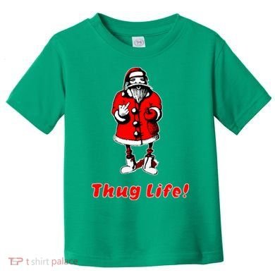 Thug Life Santa Claus Finger Christmas Toddler T-Shirt