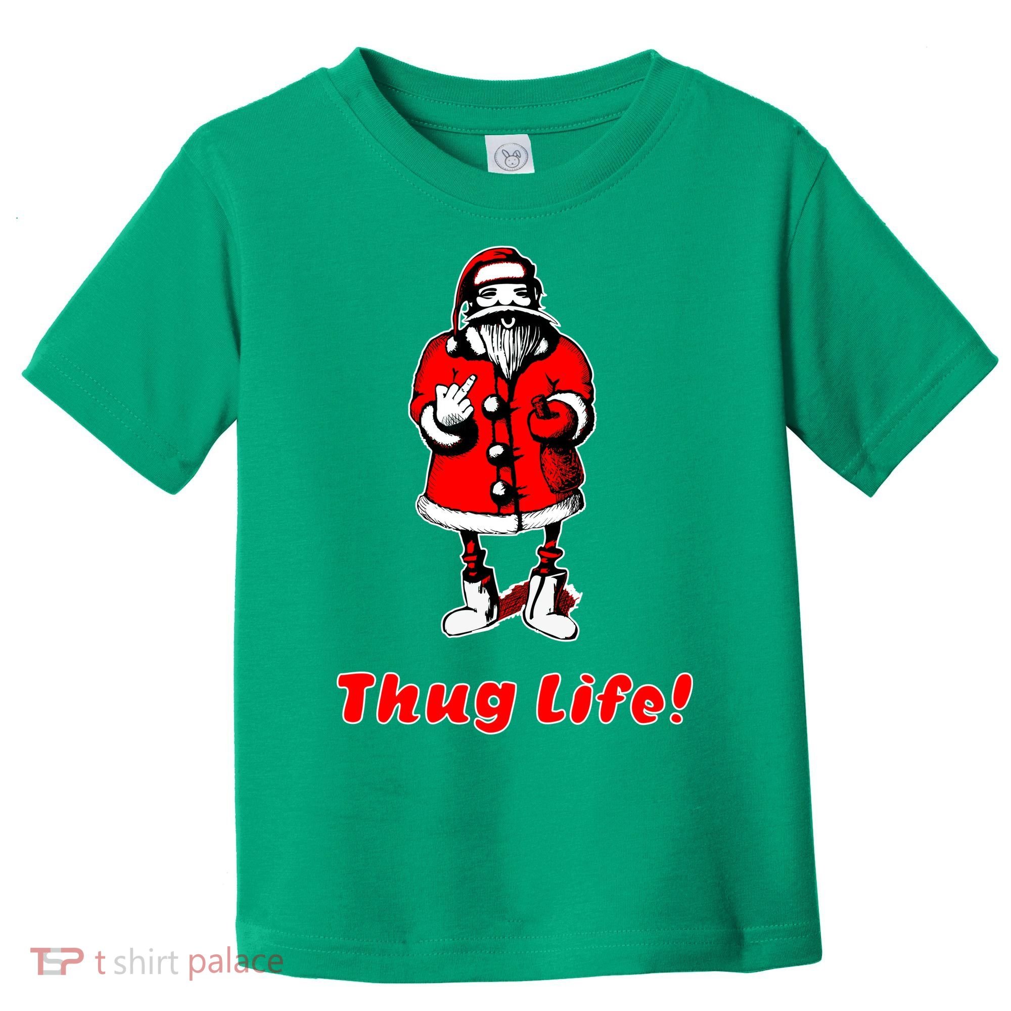 Thug Life Santa Claus Finger Christmas Toddler T-Shirt