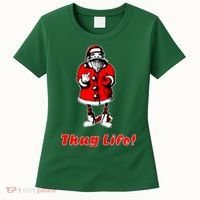 Thug Life Santa Claus Finger Christmas Women's T-Shirt thumb 0