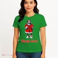 Thug Life Santa Claus Finger Christmas Women's T-Shirt thumb 4