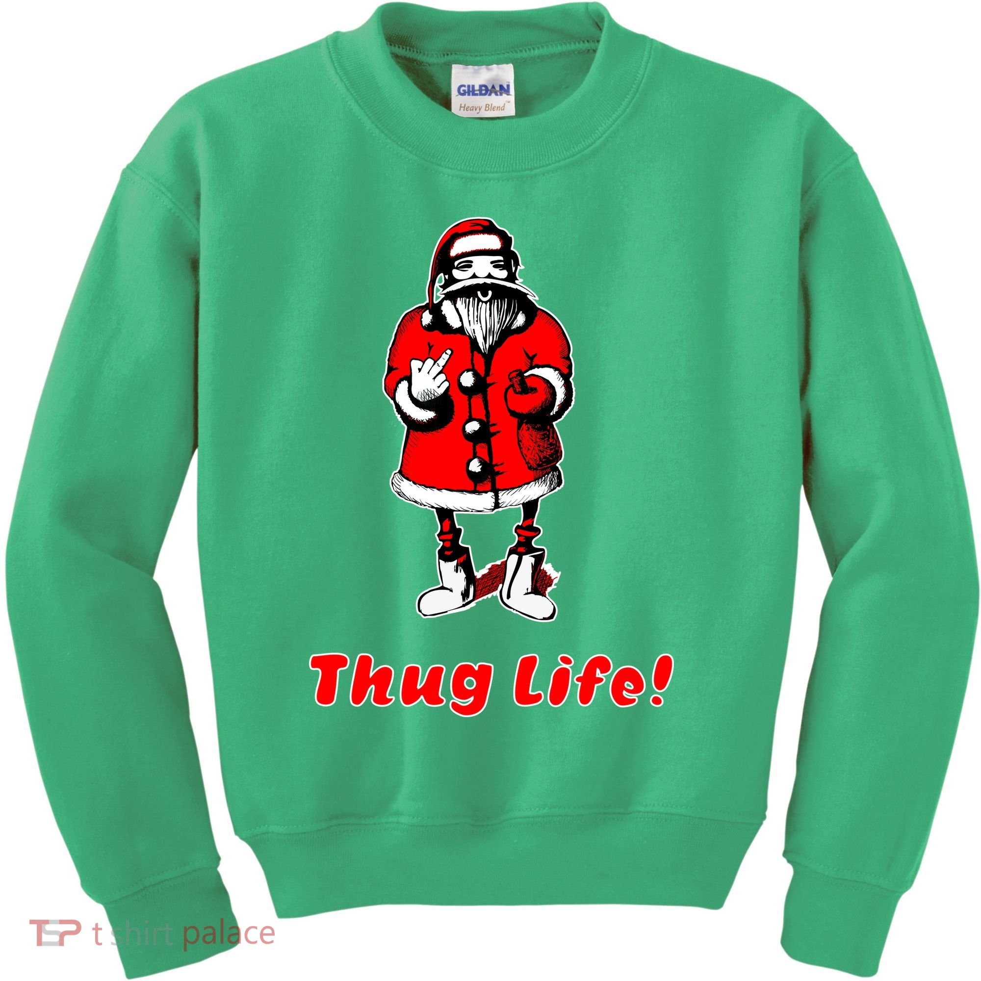 Thug Life Santa Claus Finger Christmas Kids Sweatshirt