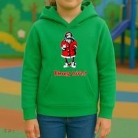 Thug Life Santa Claus Finger Christmas Kids Hoodie thumb 3